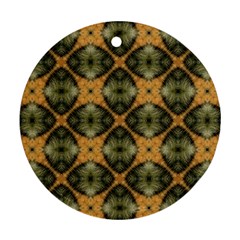 Faux Animal Print Pattern Round Ornament (two Sides)