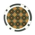 Faux Animal Print Pattern Poker Chip Back