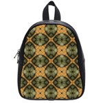 Faux Animal Print Pattern School Bag (Small) Front