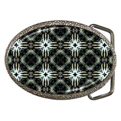 Faux Animal Print Pattern Belt Buckle (oval) by GardenOfOphir