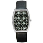 Faux Animal Print Pattern Tonneau Leather Watch Front