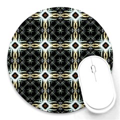 Faux Animal Print Pattern 8  Mouse Pad (round)