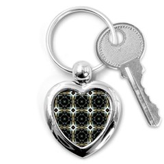 Faux Animal Print Pattern Key Chain (heart) by GardenOfOphir