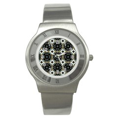 Faux Animal Print Pattern Stainless Steel Watch (slim)