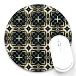 Faux Animal Print Pattern 8  Mouse Pad (Round) Front