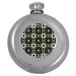 Faux Animal Print Pattern Hip Flask (Round) Front