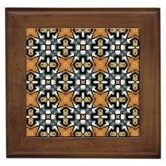 Faux Animal Print Pattern Framed Ceramic Tile