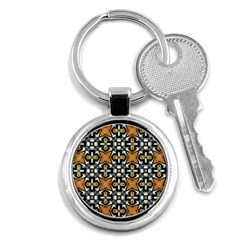 Faux Animal Print Pattern Key Chain (round)