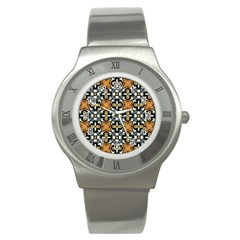 Faux Animal Print Pattern Stainless Steel Watch (slim)