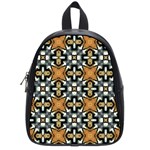 Faux Animal Print Pattern School Bag (Small) Front