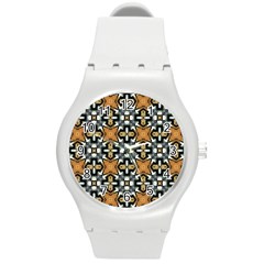 Faux Animal Print Pattern Plastic Sport Watch (medium) by GardenOfOphir