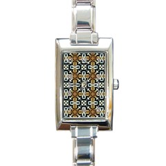 Faux Animal Print Pattern Rectangular Italian Charm Watch