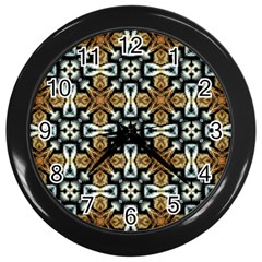 Faux Animal Print Pattern Wall Clock (black) by GardenOfOphir