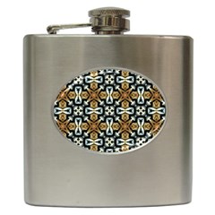 Faux Animal Print Pattern Hip Flask