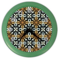 Faux Animal Print Pattern Wall Clock (color) by GardenOfOphir