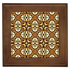 Faux Animal Print Pattern Framed Ceramic Tile by GardenOfOphir