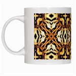 Faux Animal Print Pattern White Coffee Mug Left