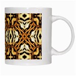 Faux Animal Print Pattern White Coffee Mug Right