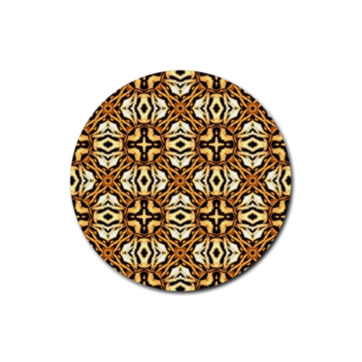 Faux Animal Print Pattern Drink Coasters 4 Pack (Round)