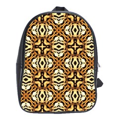 Faux Animal Print Pattern School Bag (large)