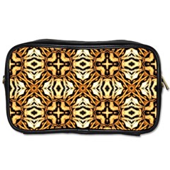 Faux Animal Print Pattern Travel Toiletry Bag (one Side)