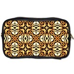 Faux Animal Print Pattern Travel Toiletry Bag (Two Sides) Front