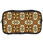 Faux Animal Print Pattern Travel Toiletry Bag (Two Sides) Back