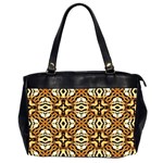 Faux Animal Print Pattern Oversize Office Handbag (Two Sides) Front