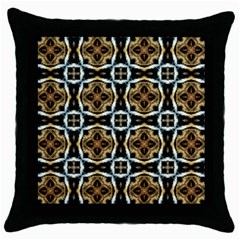 Faux Animal Print Pattern Black Throw Pillow Case