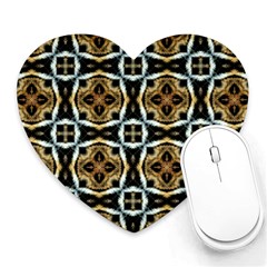 Faux Animal Print Pattern Mouse Pad (Heart)