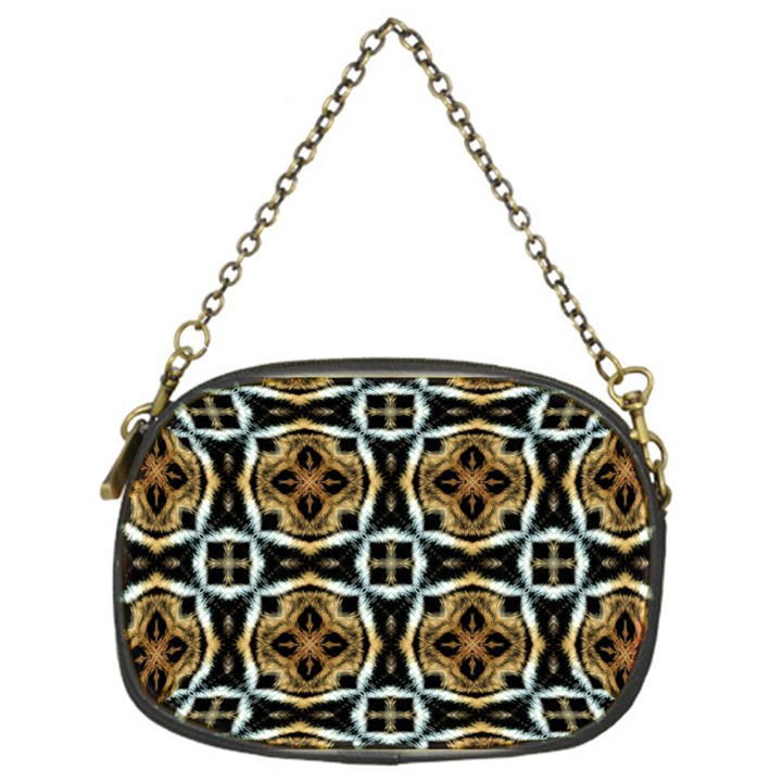 Faux Animal Print Pattern Chain Purse (One Side)