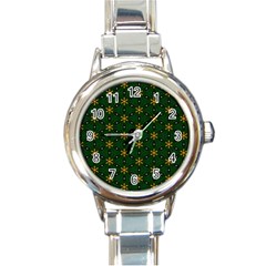 Cute Pretty Elegant Pattern Round Italian Charm Watch