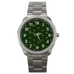 Cute Pretty Elegant Pattern Sport Metal Watch by GardenOfOphir