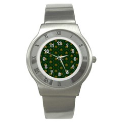 Cute Pretty Elegant Pattern Stainless Steel Watch (slim) by GardenOfOphir