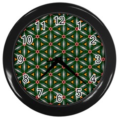 Cute Pretty Elegant Pattern Wall Clock (black) by GardenOfOphir