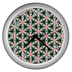 Cute Pretty Elegant Pattern Wall Clock (silver) by GardenOfOphir