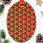 Cute Pretty Elegant Pattern Oval Ornament Front