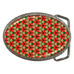 Cute Pretty Elegant Pattern Belt Buckle (oval) by GardenOfOphir