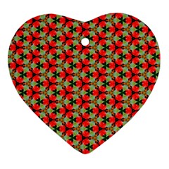 Cute Pretty Elegant Pattern Heart Ornament (two Sides) by GardenOfOphir