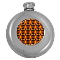 Cute Pretty Elegant Pattern Hip Flask (round) by GardenOfOphir