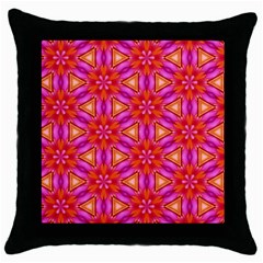 Cute Pretty Elegant Pattern Black Throw Pillow Case by GardenOfOphir