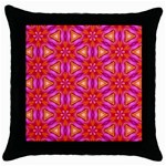 Cute Pretty Elegant Pattern Black Throw Pillow Case Front