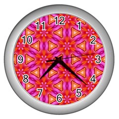 Cute Pretty Elegant Pattern Wall Clock (silver)