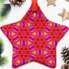 Cute Pretty Elegant Pattern Star Ornament (two Sides) by GardenOfOphir