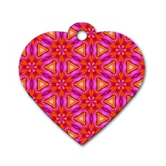 Cute Pretty Elegant Pattern Dog Tag Heart (one Sided) 