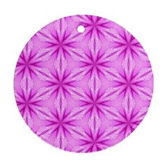 Cute Pretty Elegant Pattern Round Ornament (two Sides)