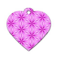 Cute Pretty Elegant Pattern Dog Tag Heart (two Sided)