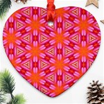 Cute Pretty Elegant Pattern Heart Ornament Front