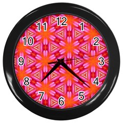 Cute Pretty Elegant Pattern Wall Clock (black)