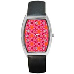 Cute Pretty Elegant Pattern Tonneau Leather Watch Front